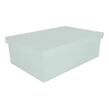 Caixa Retangular Tampa Sapato 22x17x7 Kit 16un Mdf Pintado Cor Cinza Foto  mini 1