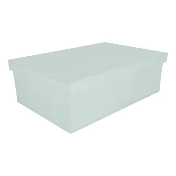 Caixa Retangular Tampa Sapato 22x17x7 Kit 16un Mdf Pintado Cor Cinza Foto 1