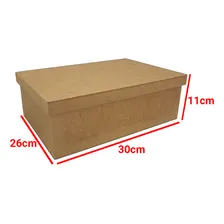 Caixa Retangular Tampa Sapato 30x26x11 Madeira Mdf Foto mini 2