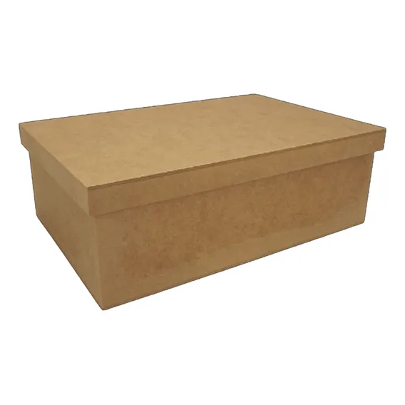 Caixa Retangular Tampa Sapato 30x26x11 Madeira Mdf Foto 1