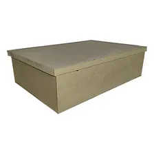 Caixa Retangular Tampa Sapato 31x23x17 Madeira Mdf Foto  mini 1