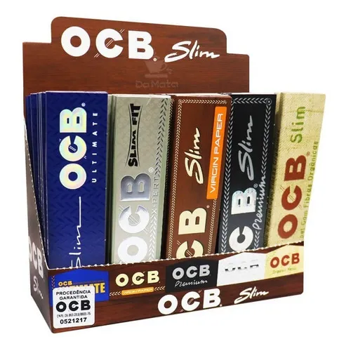 Caixa Seda com 50 Ocb Mix Slim King Size Alta Qualidade Foto 1