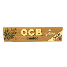 Caixa Seda Ocb Folha Bamboo Piteira De Papel King Size Slim Foto mini 3