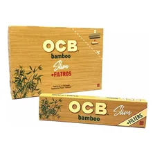 Caixa Seda Ocb Folha Bamboo Piteira De Papel King Size Slim Foto mini 2