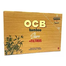 Caixa Seda Ocb Folha Bamboo Piteira De Papel King Size Slim Foto mini 1