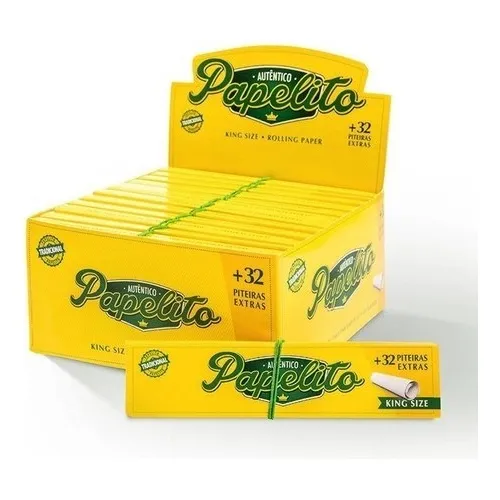 Caixa seda papelito + piteiras seda smoking tradicional sabor sem sabor Foto 1