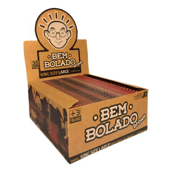 Caixa Seda Smoking Bem Bolado Brown King Size Large Foto 1