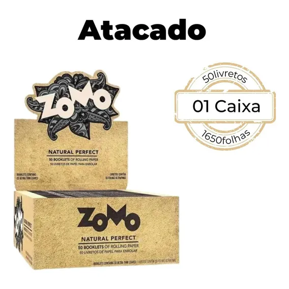 Caixa Seda Zomo Marron Brow Grande 50 Livretos Foto 1