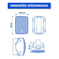 Caixa Som Ambiente K5 Kaz Waterproof Preto Foto mini 3