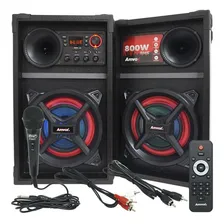 Caixa Som Ativa Passiva 800w Rms Led Bluetooth + Microfone Foto mini 4