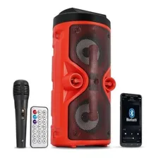 Caixa Som Bluetooth Portátil Com Alça D-s13 Vermelha Grasep Foto  mini 1