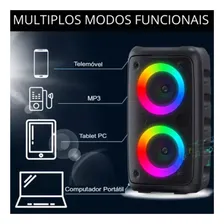 Caixa Som Caixinha- Bluetooth- Portátil- Grave Potente- Usb Foto mini  3