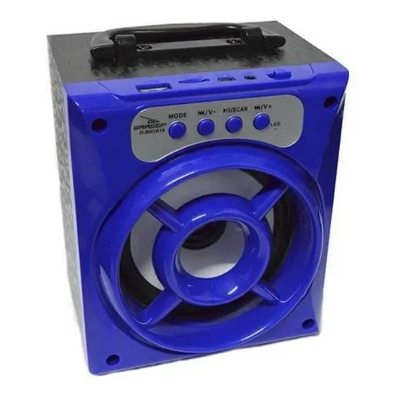 Caixa Som Portátil Bluetooth Mp3 Pen Drive Radio Fm Auxiliar Foto 1