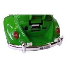 Caixa Som Portatil Fusca Taxi Bluetooth Fm Verde Ws1939bt Foto mini 3