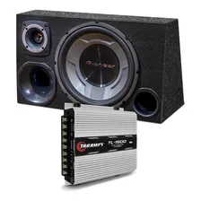 Caixa Som Trio Pioneer 12 Completa + Modulo Taramps Tl 1500 Foto mini 1