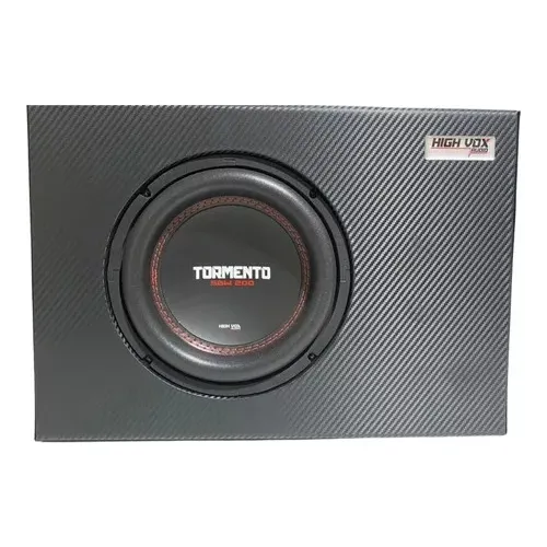 Caixa Sub Grave 8'' Tormento Reta- 200 W Rms Cor Preta Foto 1