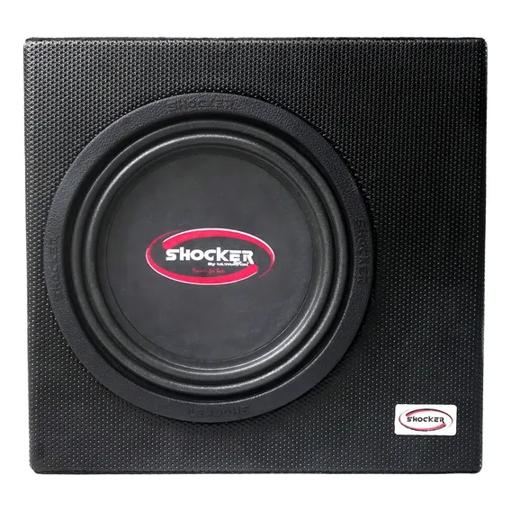 Caixa Sub Slim 200 Wrms Sub 8'' Amplificada Shocker Ultravox Cor Preto Foto 1