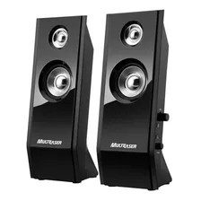Caixa Subwoofer Som 2.0 P2 Sp091 Pc Note 8w Rms Multilaser SP091 Cor Black Piano Usb Foto  mini 1
