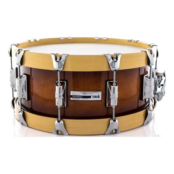 Caixa Taye Studio Maple Java Burst 14x6¨ Com Aros Wood Hoop Foto 1