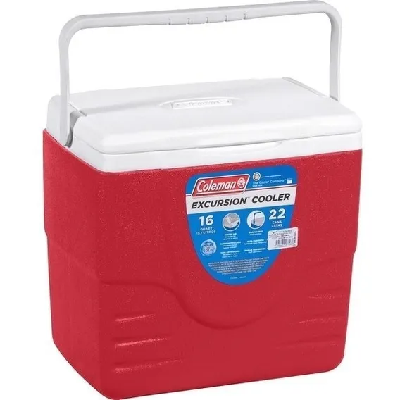 Caixa Térmica Cooler 16 Qt 15,1 Litros Vermelho - Coleman Foto 1