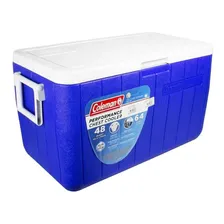 Caixa Térmica Cooler Coleman 48qt 45.4 Litros Com Alça Azul Foto  mini 1