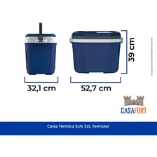 Caixa Térmica Cooler Suv 32 Litros Azul Termolar Foto mini 4