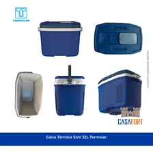 Caixa Térmica Cooler Suv 32 Litros Azul Termolar Foto mini  3