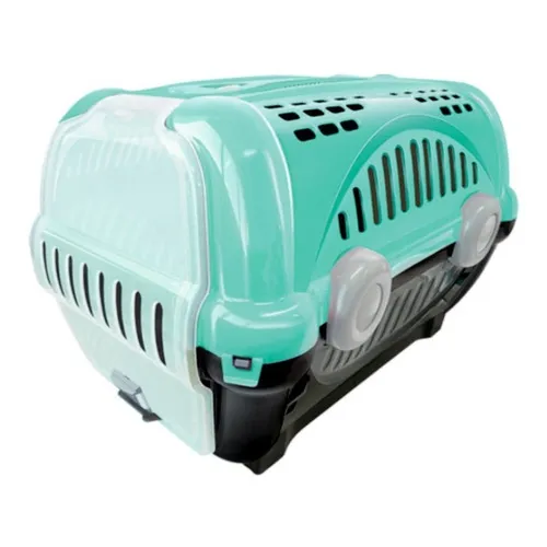 Caixa Transporte Cães Gatos Pets N2 Até 12 Kg Furacão Pet Cor Verde Foto 1