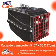 Caixa Transporte N5 Cachorros Caixa De Transporte Para Cães Cor Vermelha Foto mini 2