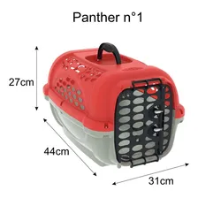 Caixa Transporte Para Cães E Gatos Panther N.1 + Bebedouro Cor Vermelho Foto mini  3
