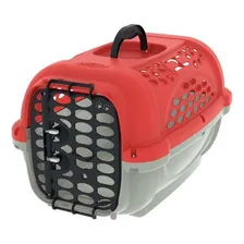 Caixa Transporte Para Cães E Gatos Panther N.1 + Bebedouro Cor Vermelho Foto mini 2