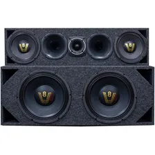 Caixa Trio Som Automotivo Completa 2x12 + Corneteira Medio Foto mini 2