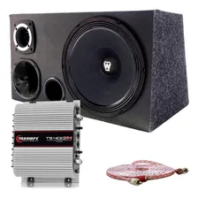 Caixa Trio Som Completa Bomber W-one 12'' + M贸dulo Taramps Foto mini 1