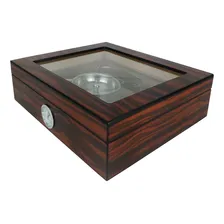 Caixa Umidora De Charutos Kit Com Cinzeiro E Cortador Ebony Foto mini  3