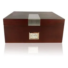 Caixa Umidora Para 25 Charutos Com Higrômetro Externo Foto  mini 1