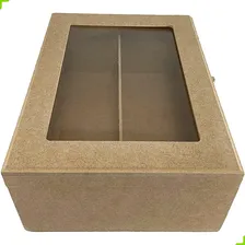 Caixa Vinho Fecho E Vidro Liso Em Mdf 26x19x10 Mini Chandon Foto mini 2