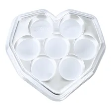 Caixas Coração Lapidado Para Bombons 7 Cavidades Kit Com 10 Cor Branco 14064 Foto mini 1