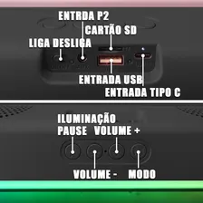 Caixas de Som Bluetooth Potente Portatil Caixinhas de Musica 5 Volts Via Cabo Usb Foto mini 4