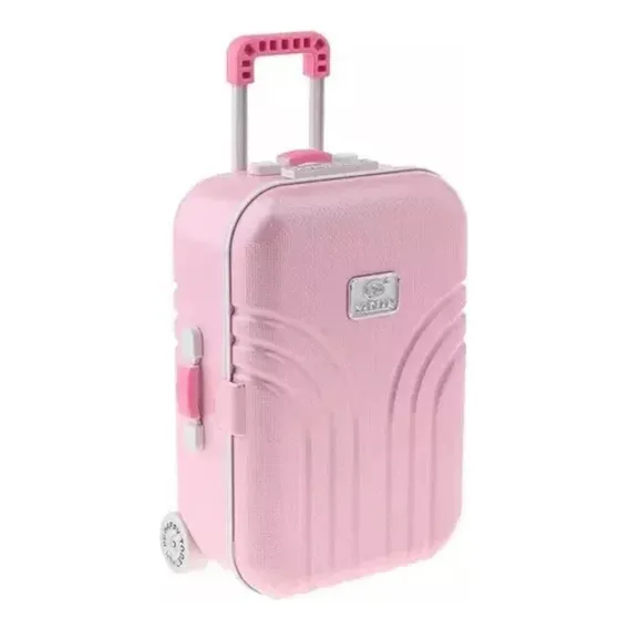 Caixinha De M煤sica Porta Treco Porta J贸ia Mala Musical Cor Rosa Foto 1