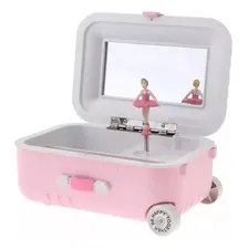 Caixinha De M煤sica Porta Treco Porta J贸ia Mala Musical Cor Rosa Foto mini 3