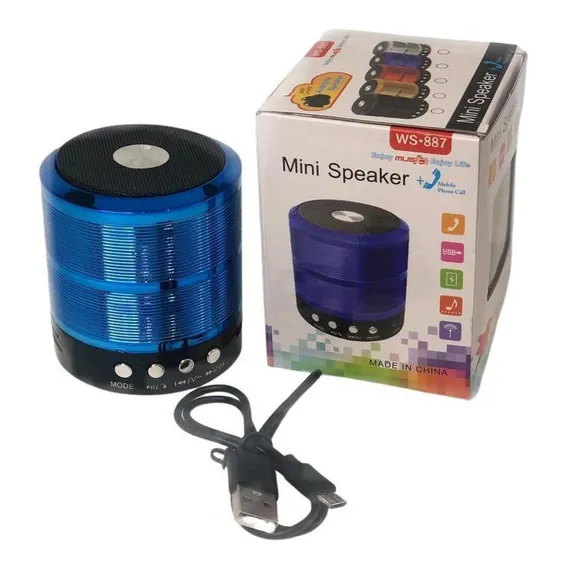 Caixinha De Som Bluetooth Mini Speaker Ws-887 Foto 1