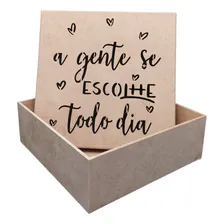 Caixinha Em Mdf Para Namorado Surpresa Romantica Com Tampa Foto  mini 1