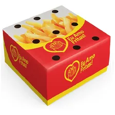 Caixinha Embalagem Batata Frita Viagem Delivery M (50un) Foto mini 2