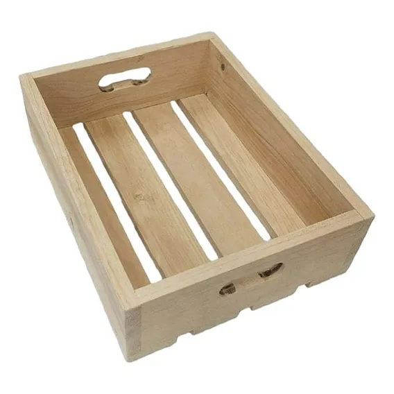Caixote Organizador Cesta Caixa Rústica Madeira Pinus 40x30 Foto 1