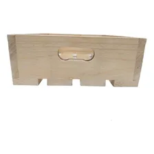 Caixote Organizador Cesta Caixa Rústica Madeira Pinus 40x30 Foto mini 2