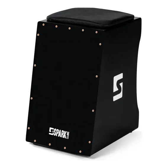 Cajon Elétrico Cajon Eletroacústico Preto Spark Percussão Foto 1