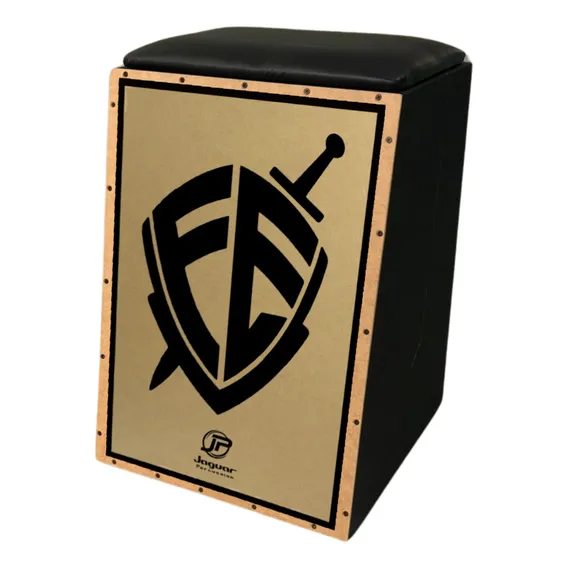 Cajon Elétrico Jaguar Inclin. Profissional Pb + Vassourinha Cor Escudo Da Fé - Pb 018 Foto 1