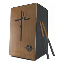 Cajon Elétrico Percussionline Fé Cruz + Vassourinhas Foto  mini 1