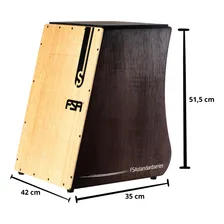 Cajon Fsa Fs2501 Standard Eletroacústico Preto Foto mini 2