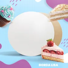 Cake Board Bolo Confeitaria Mdf 3mm Branco Liso 28cm Com 10 Foto mini 4